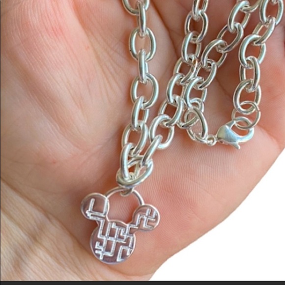 Stampd Jewelry - STERLING SILVER MICKEY MOUSE PLATED SILVER NECKLACE